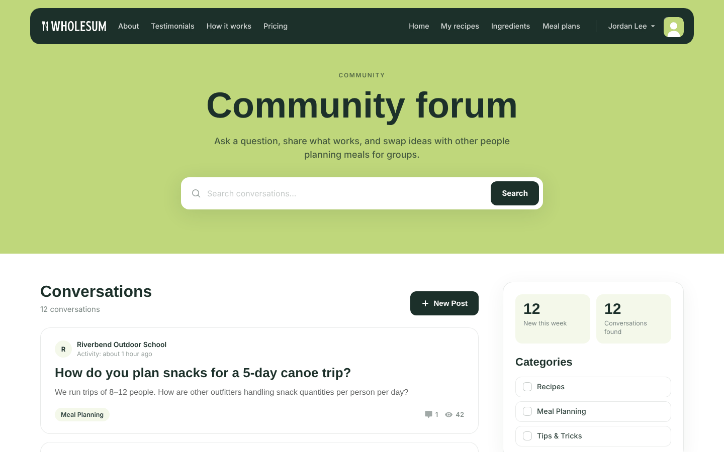 The Community Forum
