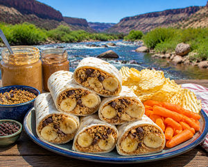 Peanut Butter, Honey & Banana Wraps