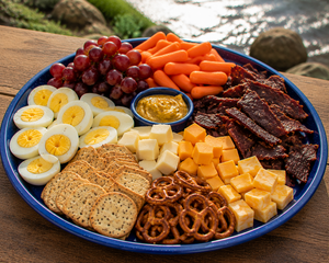 Hardboiled Egg, Cheese & Jerky Platter
