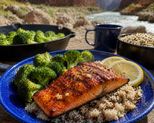 Desert Varnish Grilled Salmon