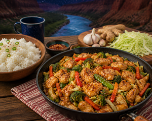 Night-Sky Stir Fry with Chicken & Rice