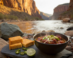 Pork Pozole & Cornbread (Make Ahead)