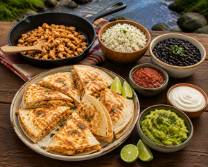 Lees Ferry Quesadillas with Rice & Beans