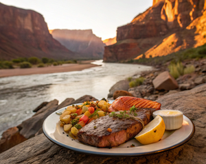 Sunset Surf 'N' Turf (Steak & Salmon) (Make Ahead)