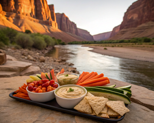 Hummus, Carrots & Pita Platter
