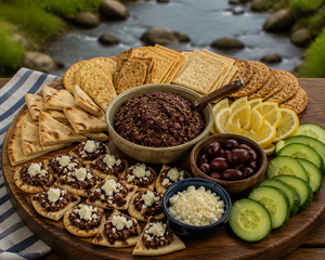 Olive Tapenade & Cracker Board
