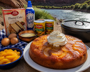 Dutch Oven Peach Pound Cake (Dutch Oven)