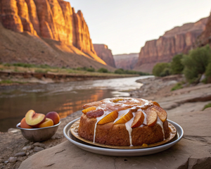 Dutch Oven Peach Pound Cake (Dutch Oven)