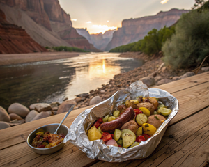 Foil Packet Sausage & Veggie Bake