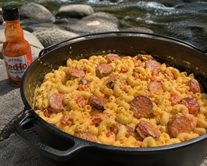 Camp Mac & Cheese with Smoked Sausage
