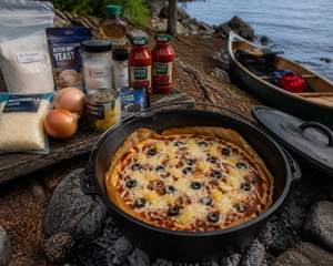 Canoe Campfire Pizza (Dutch Oven)