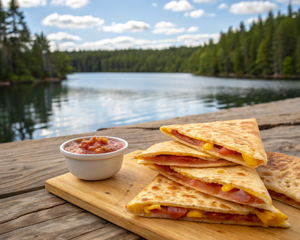 Summer Sausage and Cheddar Quesadillas