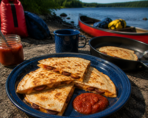 Summer Sausage and Cheddar Quesadillas