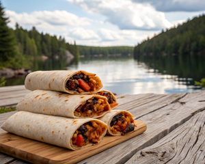 Bean and Pulled Pork Burritos