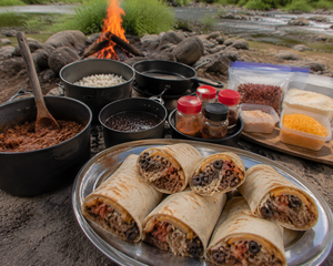 Bean and Pulled Pork Burritos