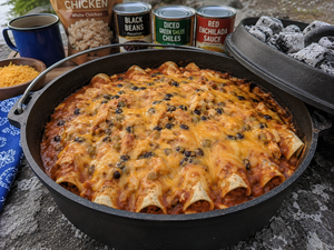Dutch Oven Chicken Enchiladas (Dutch Oven)