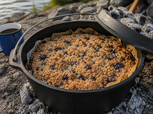 Dutch Oven Blueberry Buckle (Dutch Oven)