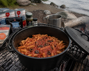 Campfire Puttanesca Pasta (Dutch Oven)