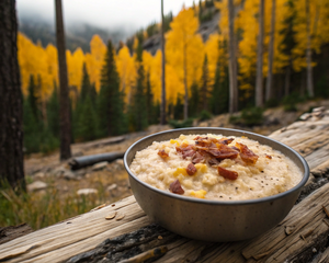 Savory Oatmeal with Parmesan and Bacon