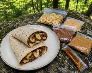 Chocolate Peanut Butter Banana Tortilla