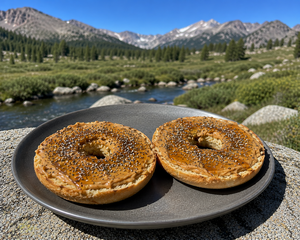 Peanut Butter and Honey Bagel