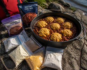 Backcountry Chili with Cornbread Topping